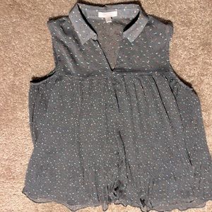 Lauren Conrad Floral Sleeveless blouse Size S